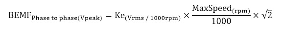 如何為高速主軸應(yīng)用選擇合適的電機(jī)/驅(qū)動(dòng)器 - BEMF公式 - 派克自動(dòng)化EME